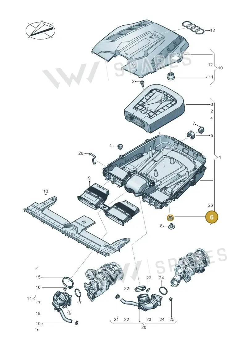 4M0133567B — Audi RS Q8 Quattro (2019-) diagram 429133080, position 6