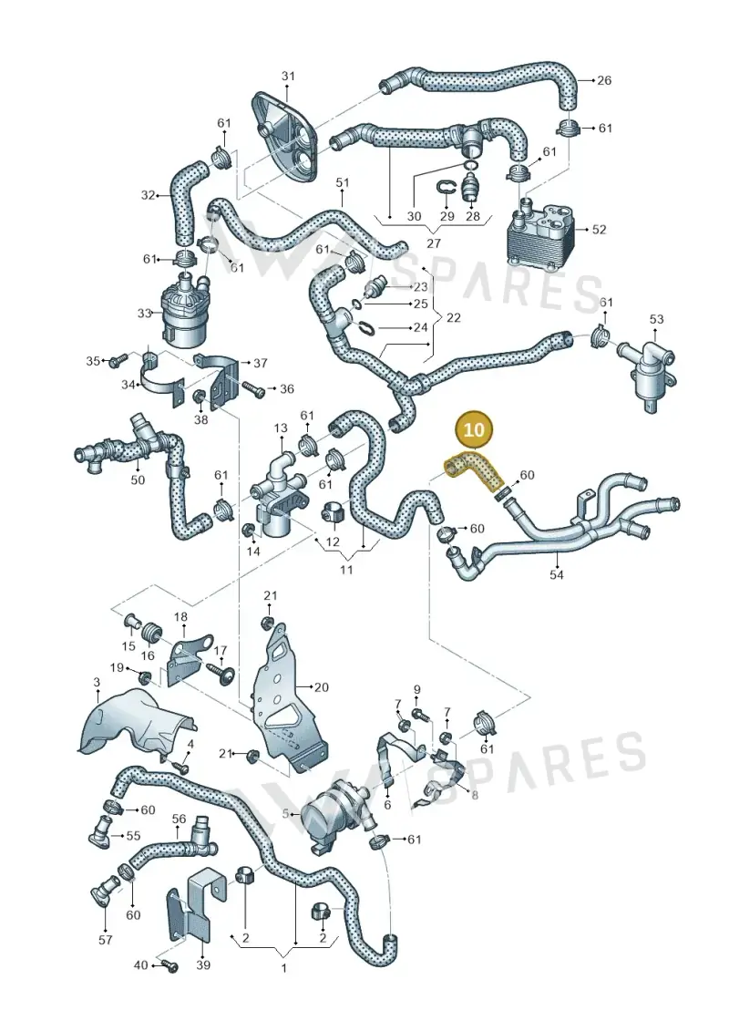 4M0145564B — Audi Q7 qu. 3.0 TDI (2015-2019) diagram 859121510, position 10