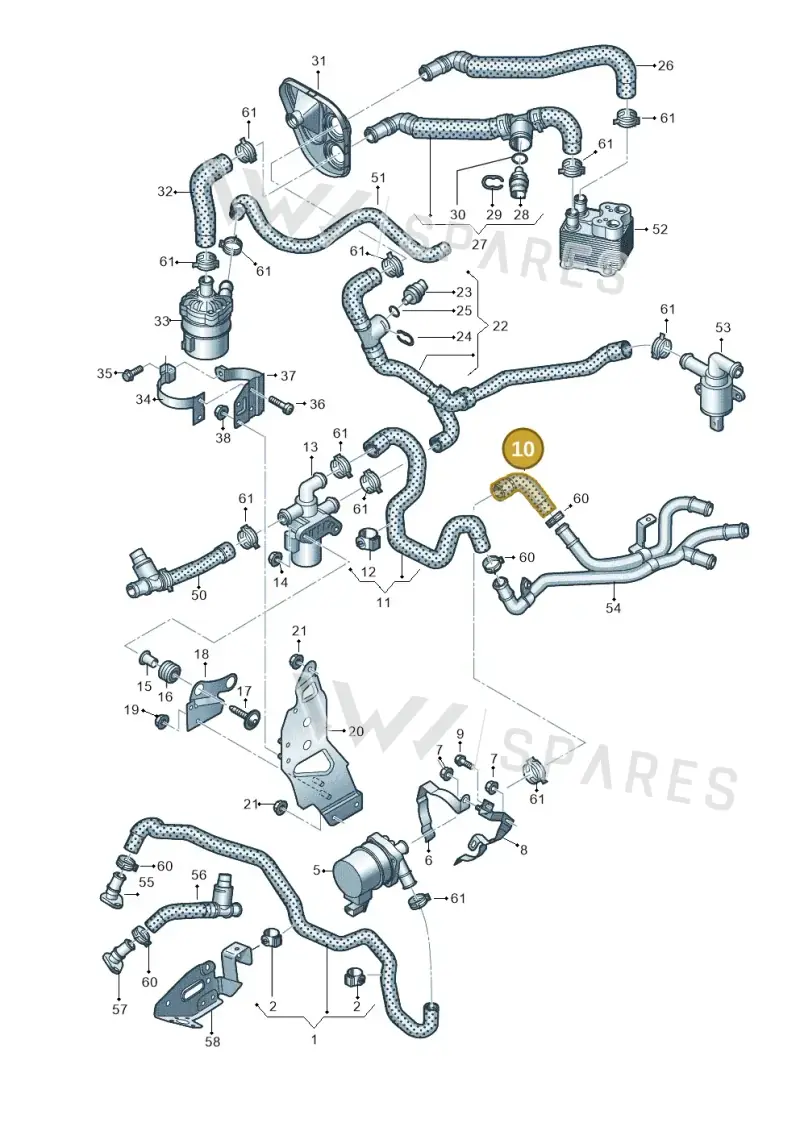 4M0145564B — Audi Q7 qu. 3.0 TDI (2015-2019) diagram 859121160, position 10