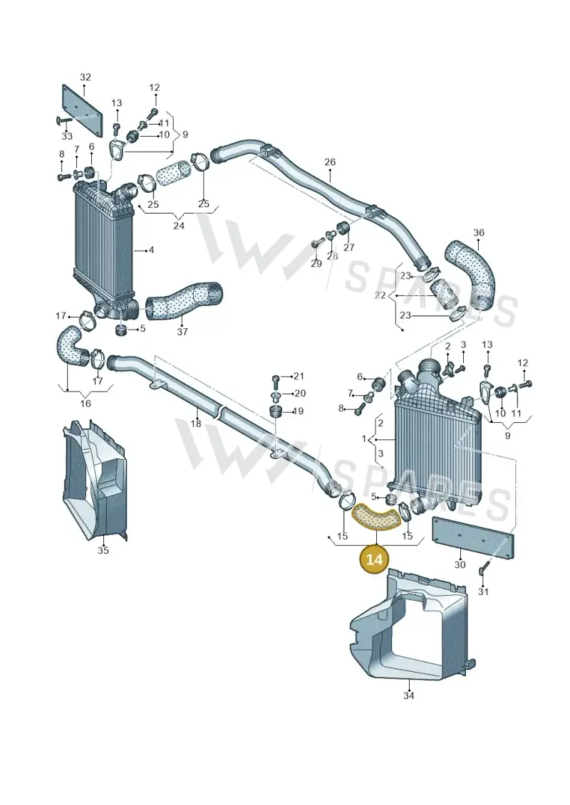 4M0145708H — Audi Q8 Quattro 3,0 (2018-) diagram 439145010, position 14