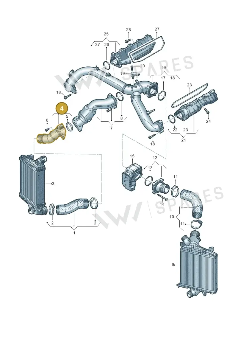 4M0145762D — Audi Q8 Quattro 3,0 (2018-) diagram 439145020, position 4