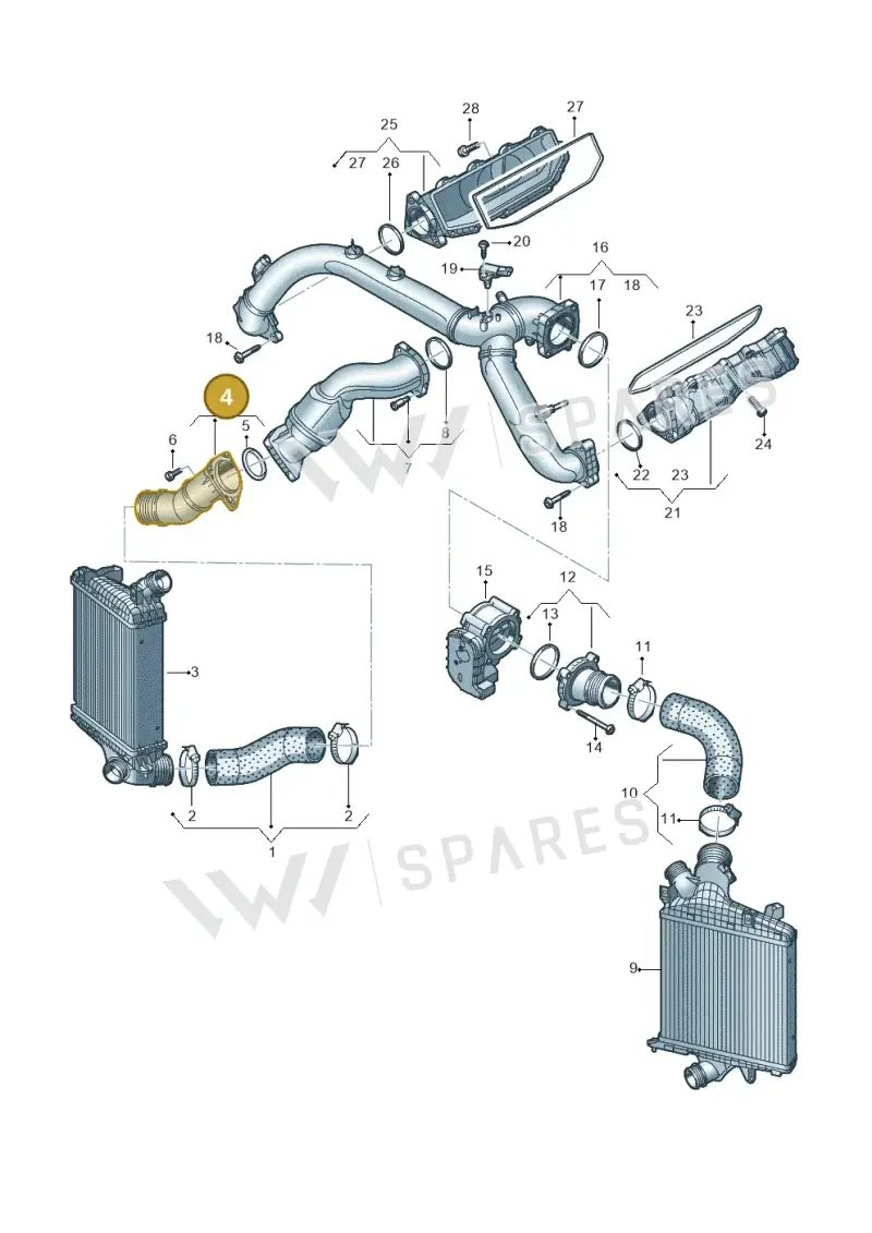 4M0145762J — Audi Q8 Quattro 3,0 (2018-) diagram 439145020, position 4