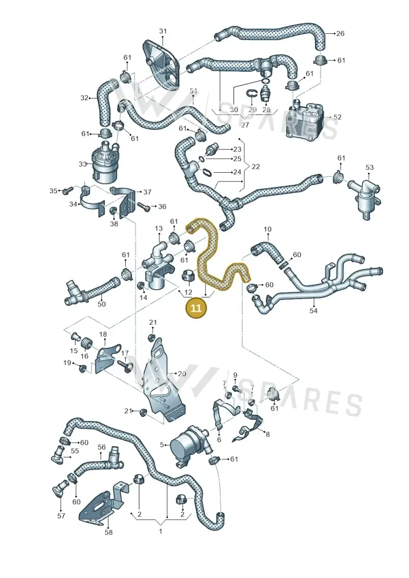 4M0145919AH — Audi Q7 qu. 3.0 TDI (2015-2019) diagram 859121160, position 11