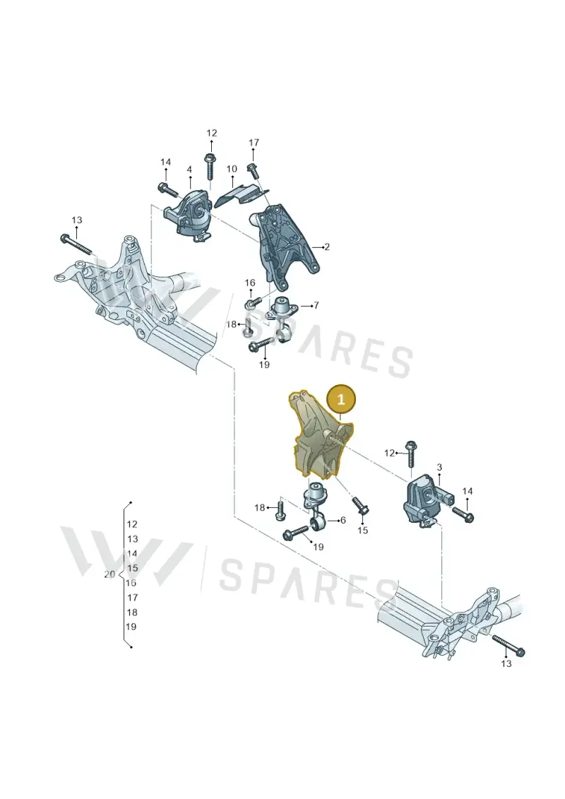 4M0199307AF — Audi Q5 (2016-2020) diagram 849199600, position 1