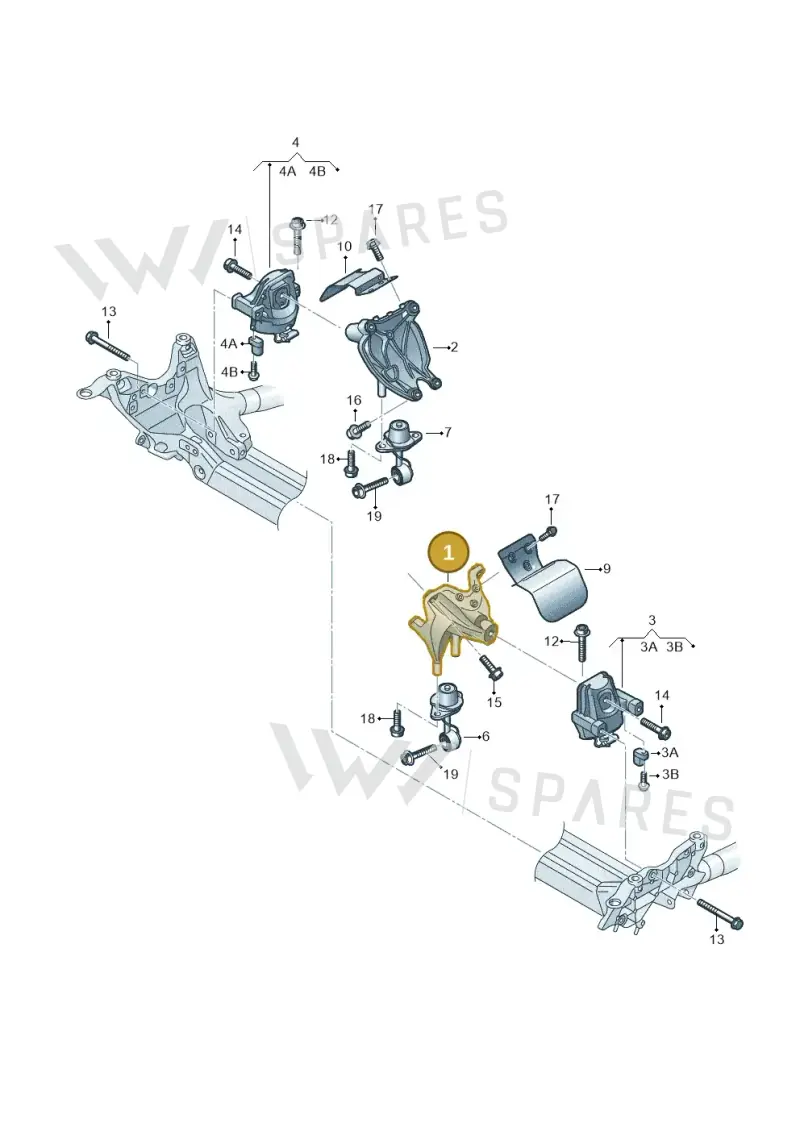 4M0199307AF — Audi Q7 qu. 3.0 TDI (2015-2019) diagram 849199700, position 1