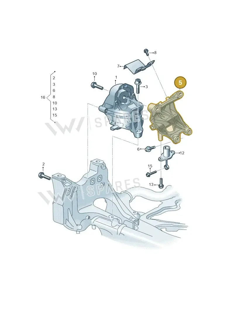 4M0199307AF — Audi Q8 Quattro 3,0 (2018-) diagram 838199300, position 5