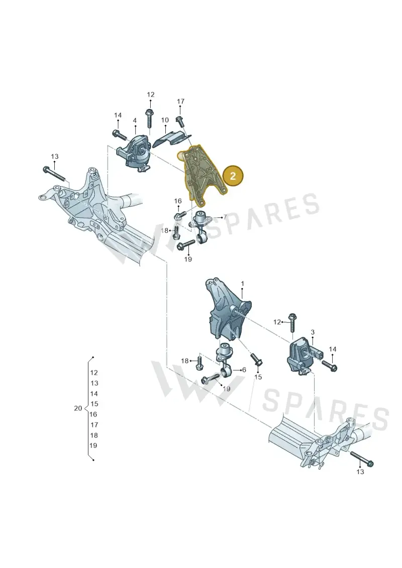 4M0199308AA — Audi Q8 Quattro 3,0 (2018-) diagram 849199600, position 2