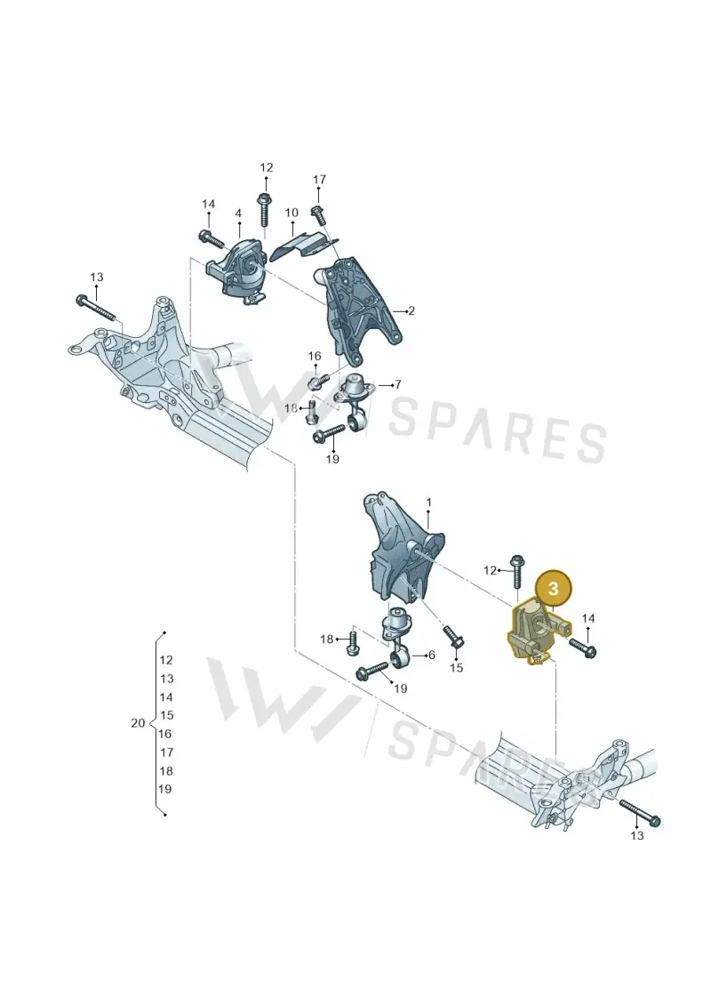 4M0199371FB — Audi Q5 (2016-2020) diagram 849199600, position 3