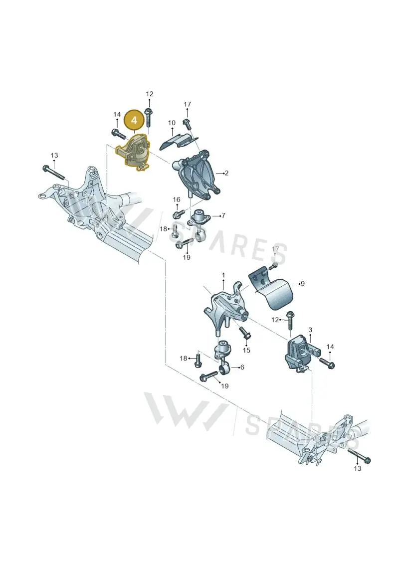 4M0199372FF — Audi A5 Cabrio 2.0 (2016-2018) diagram 859199700, position 4
