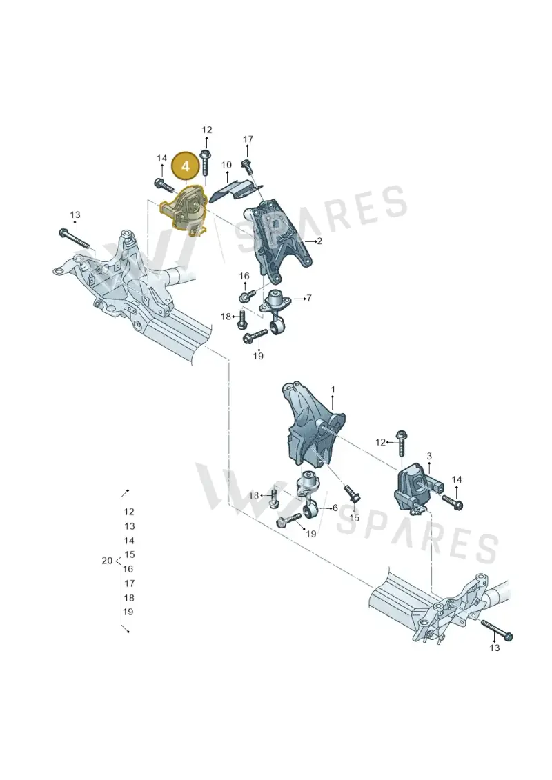 4M0199372FH — Audi Q5 (2016-2025) diagram 849199600, position 4