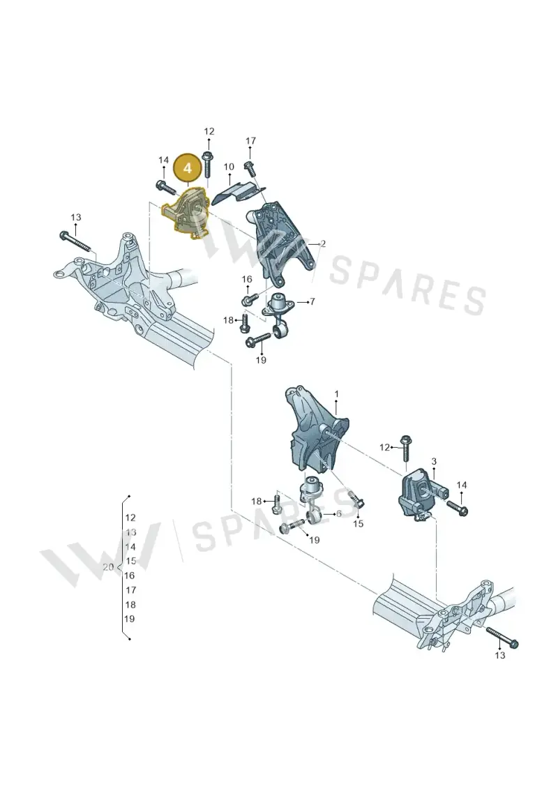 4M0199372GD — Audi Q5 (2016-2025) diagram 849199600, position 4