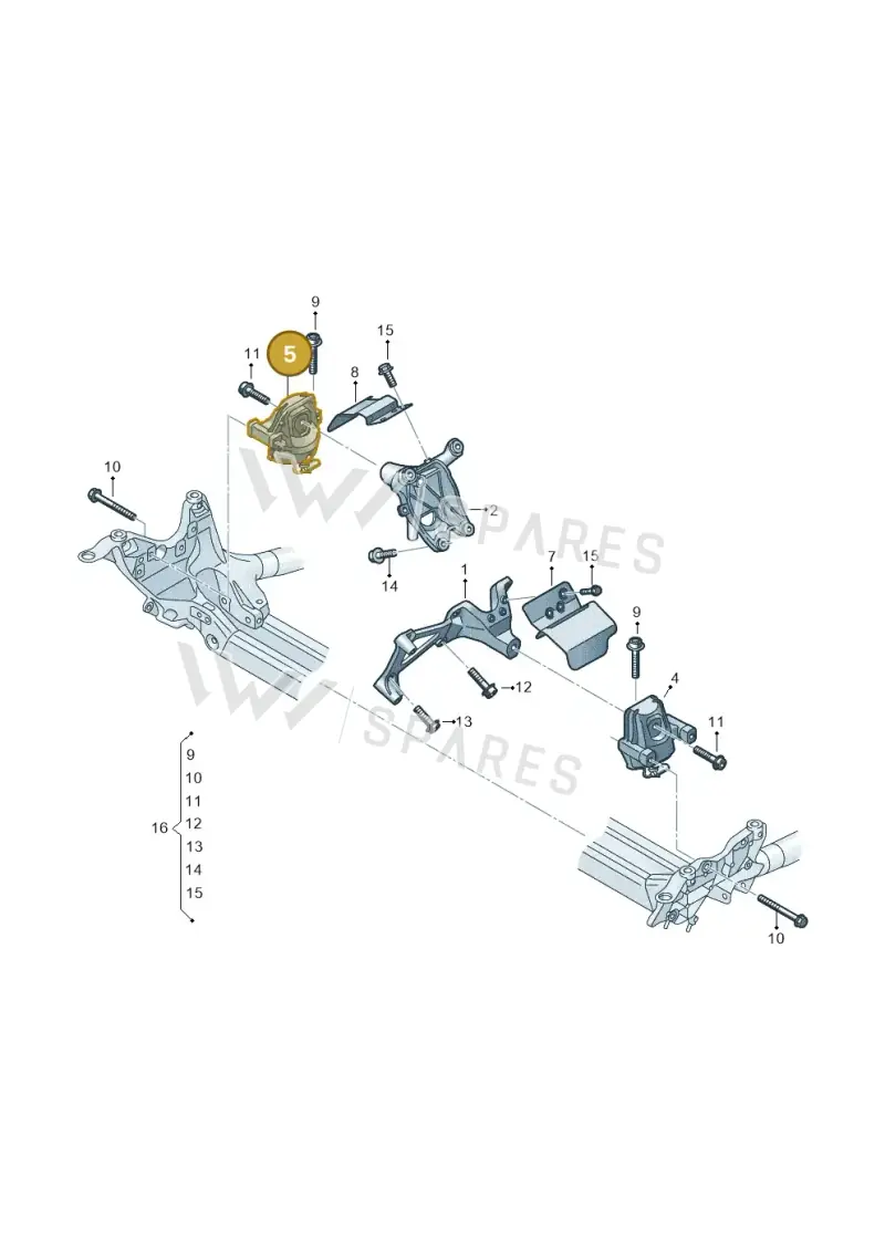 4M0199372HA — Audi A6 L 2.0 (2018-) diagram 859199200, position 5