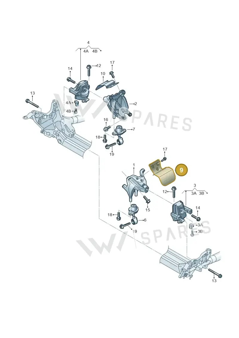 4M0199387 — Audi Q7 qu. 3.0 TDI (2015-2019) diagram 849199700, position 9