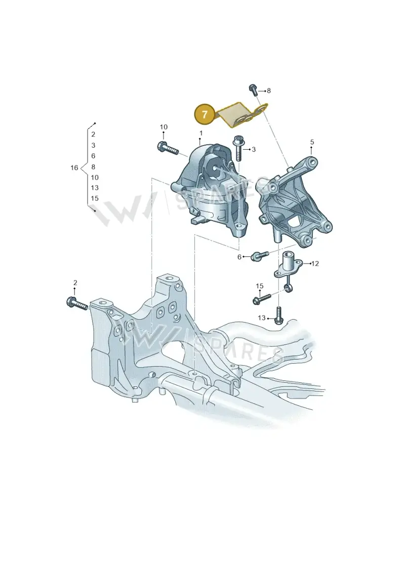 4M0199388C — Audi A8L (2017-2022) diagram 838199300, position 7