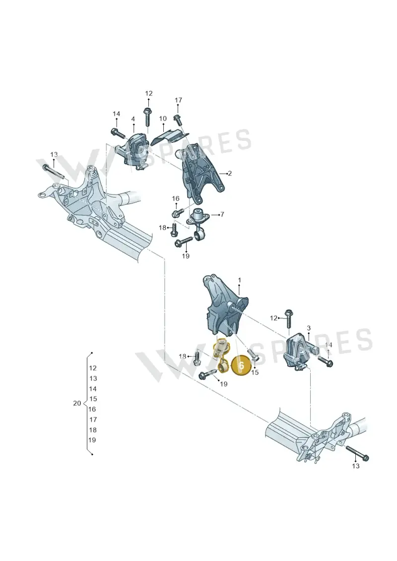 4M0199869AM — Audi A5 Limo 2.0 (2024-) diagram 849199600, position 6