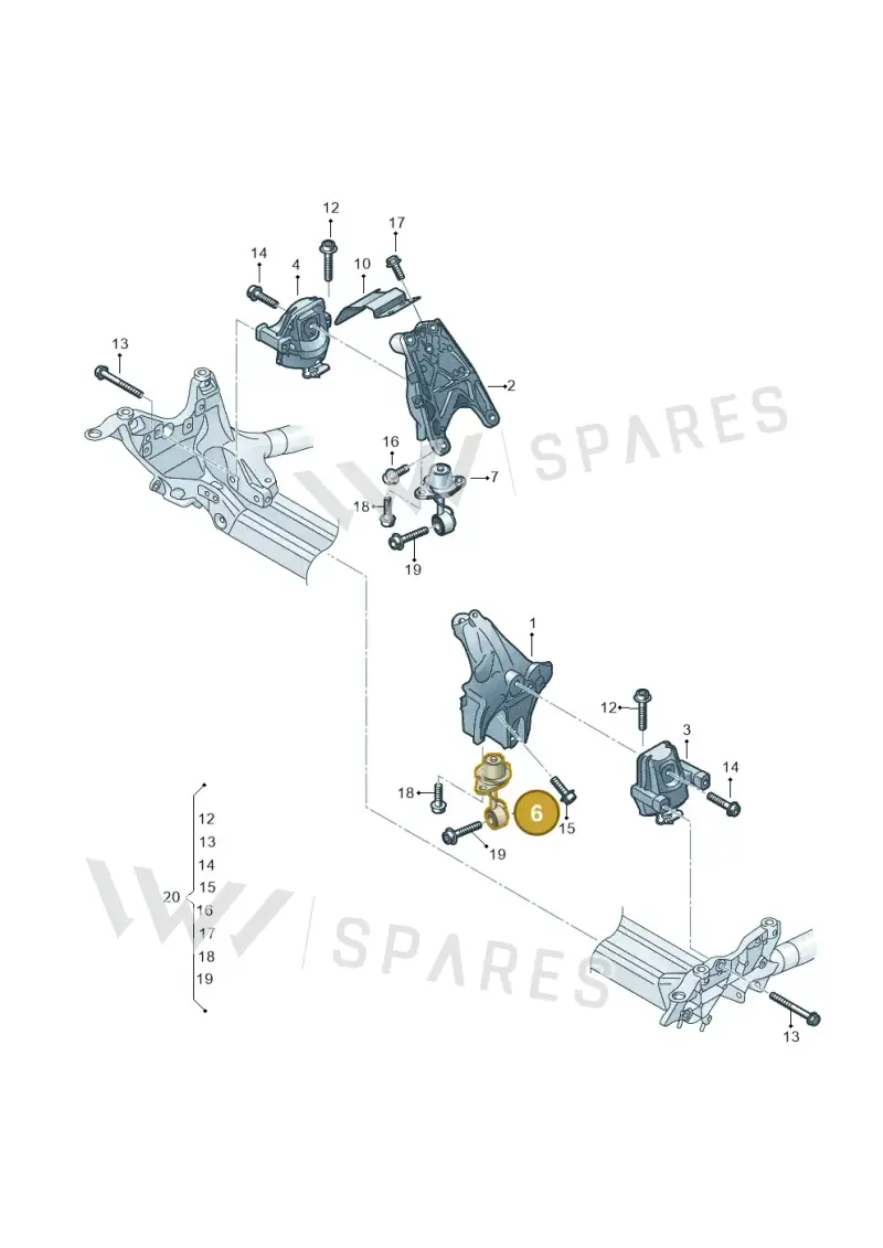 4M0199869AP — Audi Q8 Quattro 3,0 (2018-) diagram 849199600, position 6