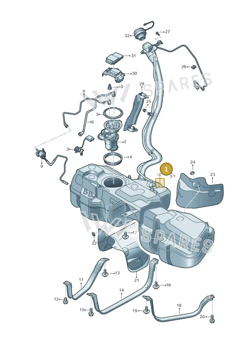 4M0201060DB — Audi Q8 (2018-2025) diagram 429201000, position 1