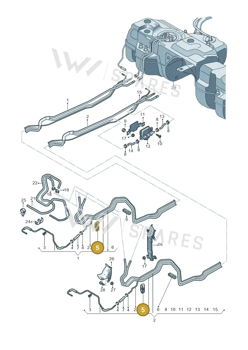 4M0201190C — Audi Q7 qu. 3.0 TDI (2015-2019) diagram 859201200, position 5
