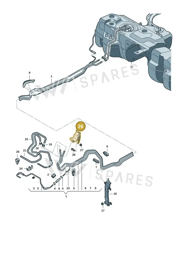 4M0201192H — Audi Q8 Quattro 3,0 (2018-) diagram 429201051, position 26