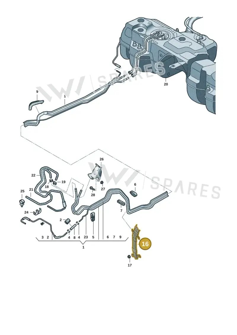 4M0201192K — Audi Q8 Quattro 3,0 (2018-) diagram 429201051, position 16