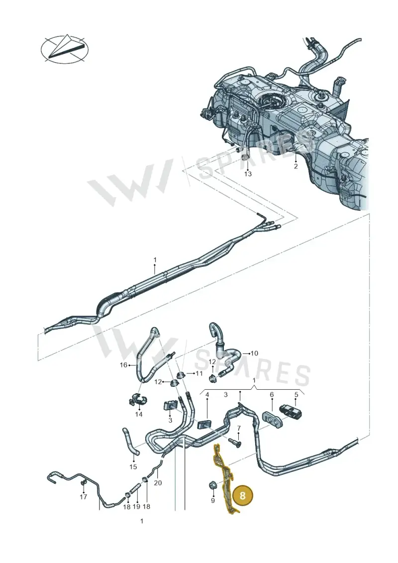 4M0201192K — Audi RS Q8 Quattro (2019-) diagram 595201500, position 8