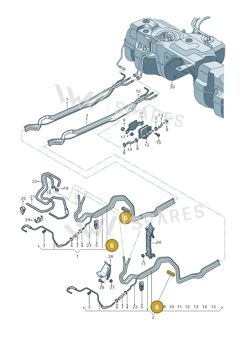 4M0201196F — Audi Q7 qu. 3.0 TDI (2015-2019) diagram 859201200, position 6