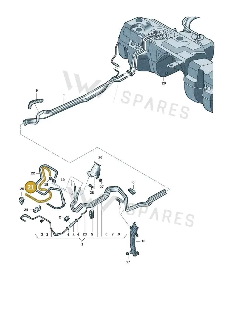 4M0201215AE — Audi Q8 Quattro 3,0 (2018-) diagram 429201051, position 21