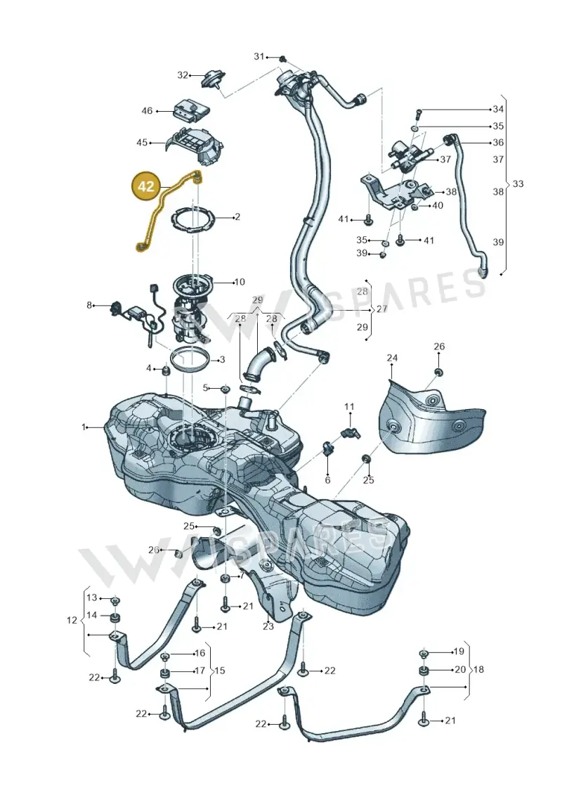 4M0201220J — Audi Q8 Quattro 3,0 (2018-) diagram 429201200, position 42