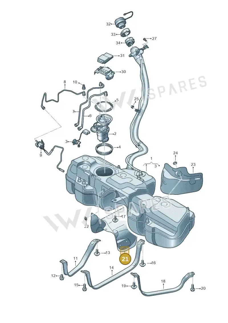4M0201307A — Audi Q8 (2018-2025) diagram 429201050, position 21