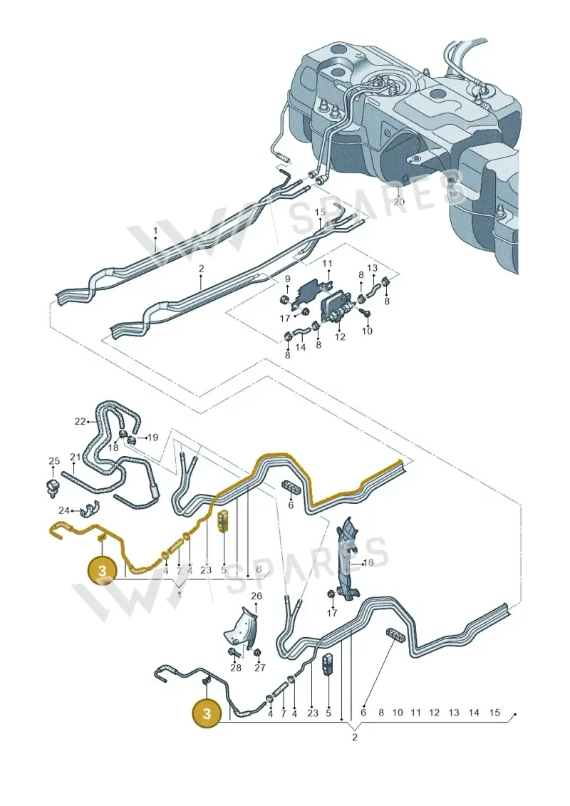 4M0201449F — Audi Q7 qu. 3.0 TDI (2015-2019) diagram 859201200, position 3