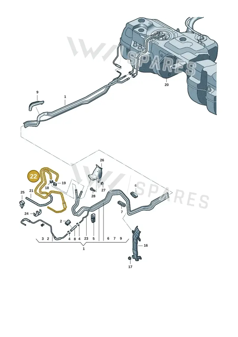 4M0201994AF — Audi Q8 Quattro 3,0 (2018-) diagram 429201051, position 22