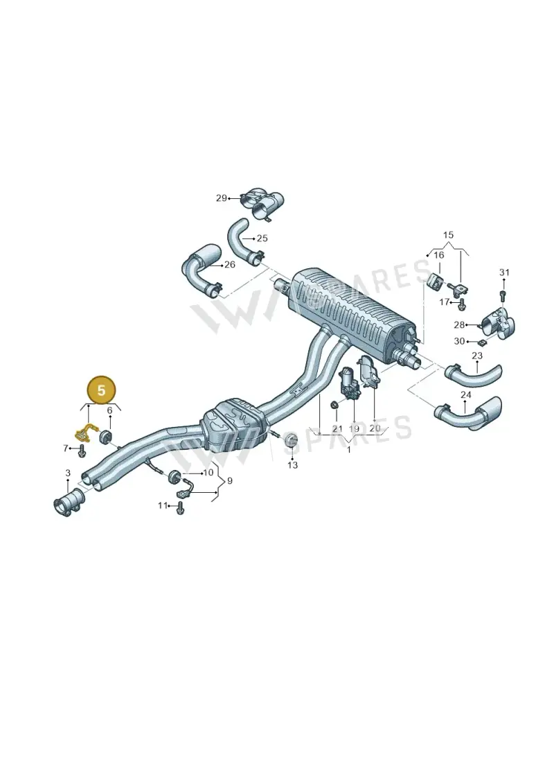 4M0253144K — Audi Q8 Quattro 3,0 (2018-) diagram 429253970, position 5