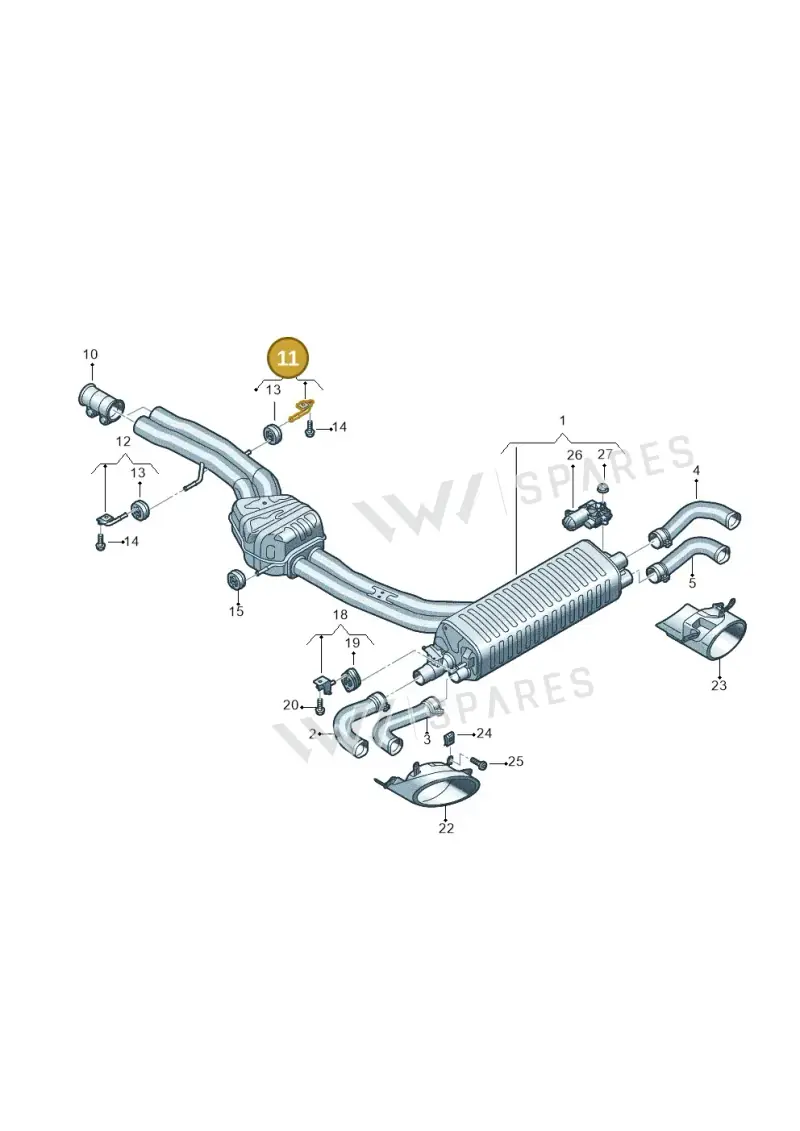 4M0253144K — Audi RS Q8 Quattro (2019-) diagram 595253870, position 11
