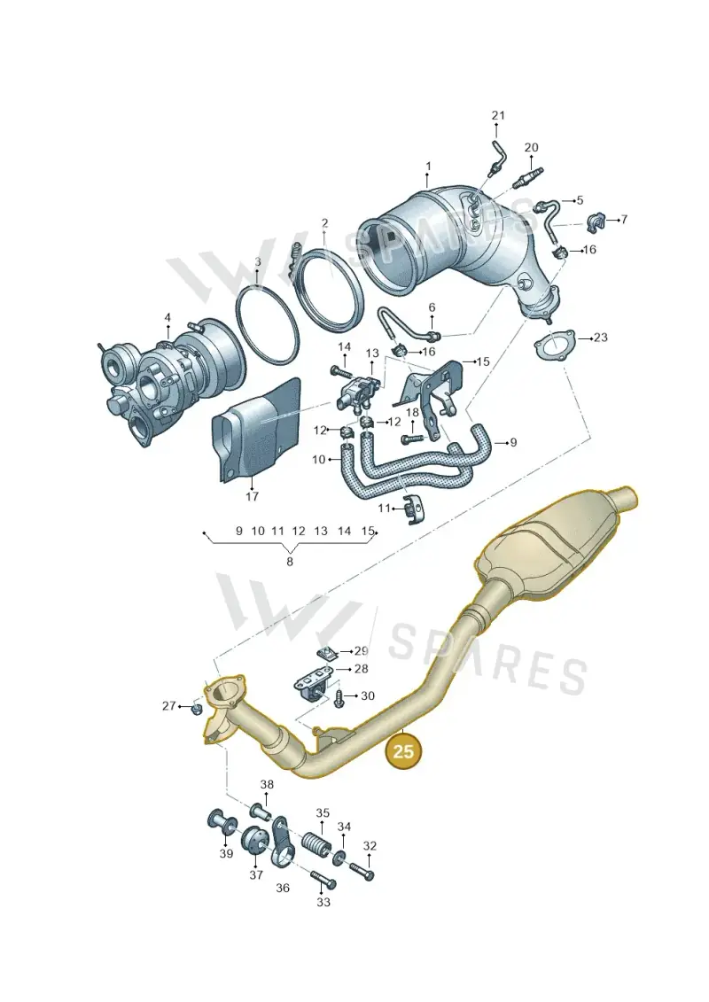 4M0253350CF — Audi Q8 Quattro 3,0 (2018-) diagram 429253460, position 25