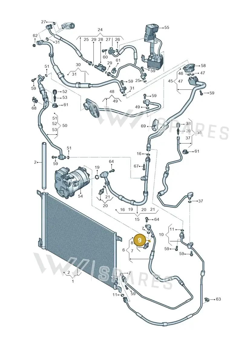4M0261185 — Audi Q7 qu. 3.0 TDI (2015-2019) diagram 859260046, position 9