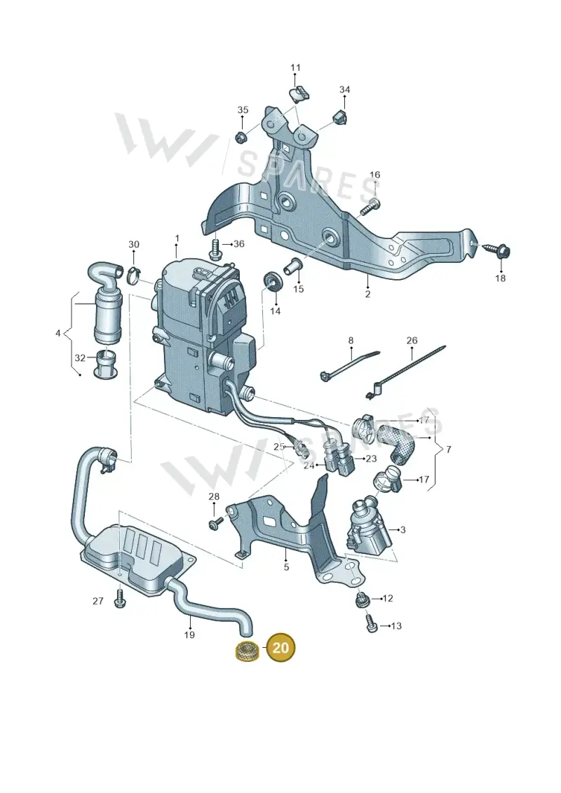 4M0261345 — Audi A8L (2017-2022) diagram 838261000, position 20