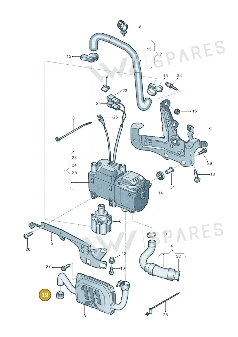 4M0261345 — Audi A5 Sportback (2016-2020) diagram 849261000, position 19