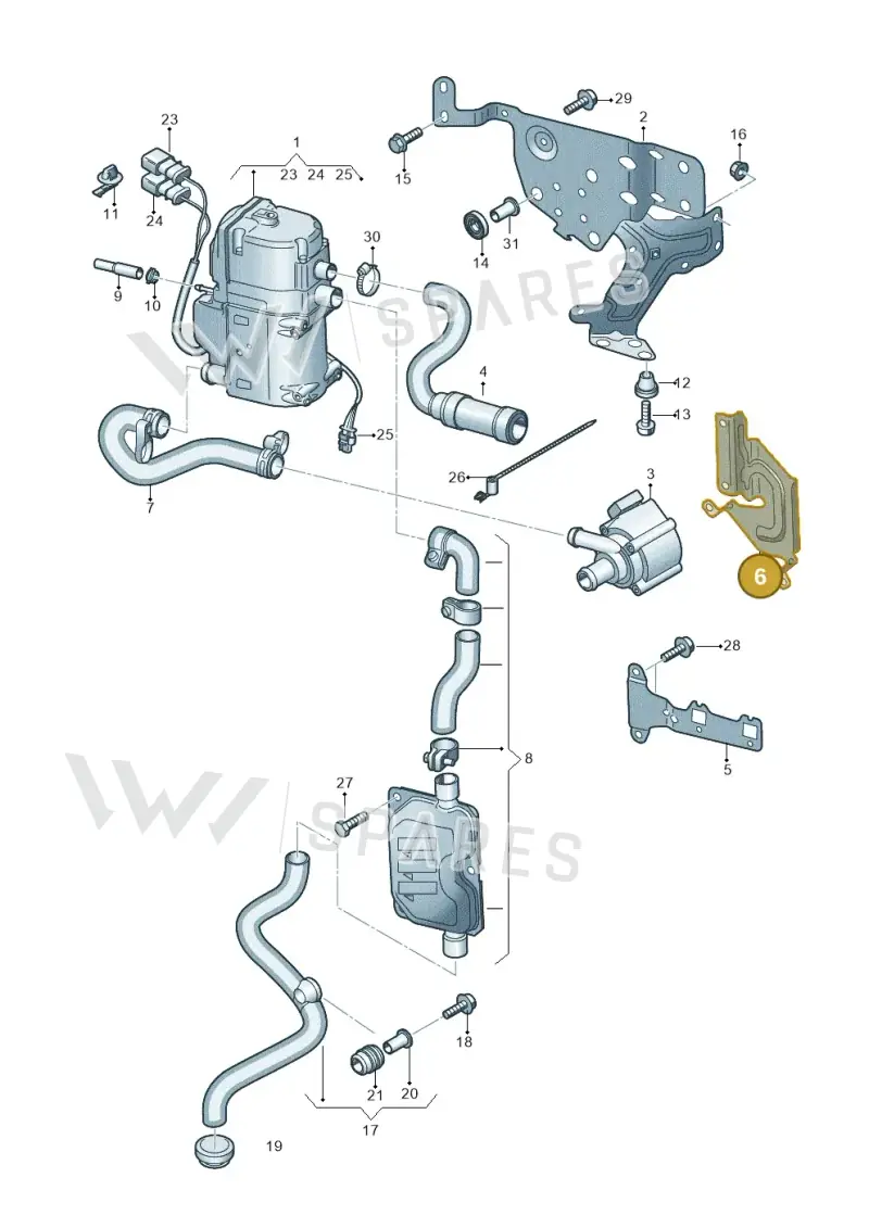 4M0265336G — Audi Q7 qu. 3.0 TDI (2015-2019) diagram 859261000, position 6