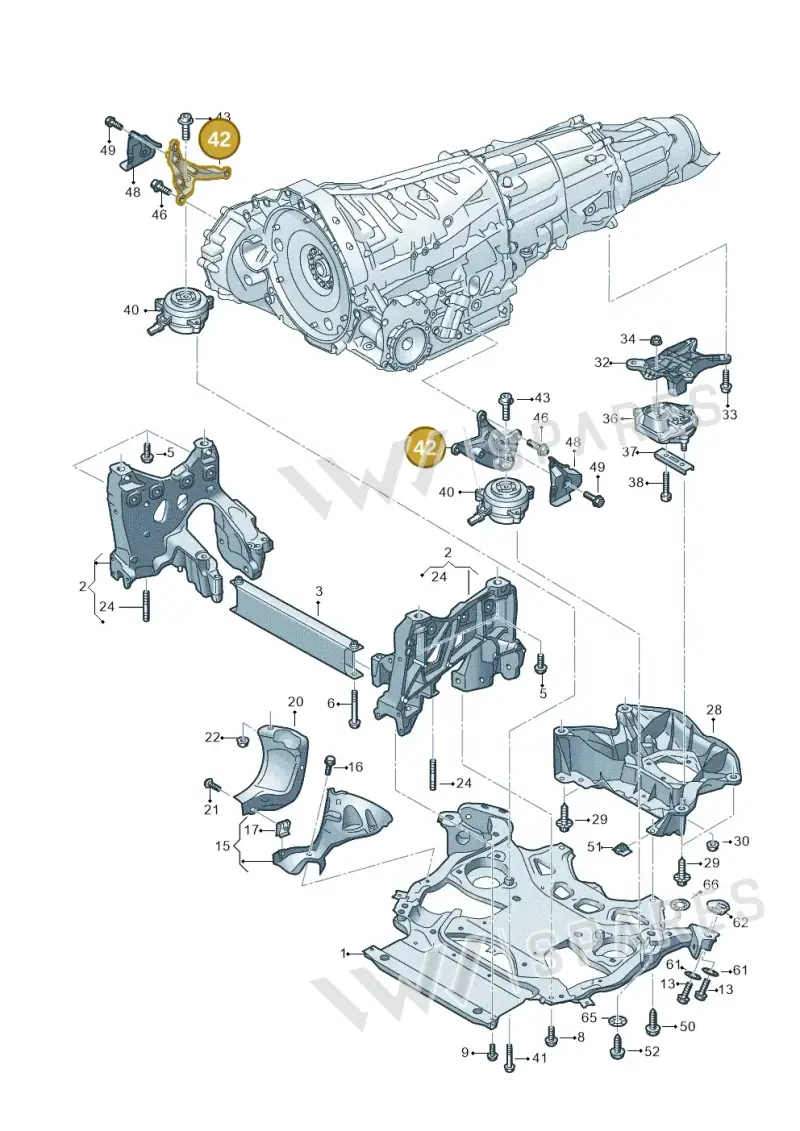 4M0399114B — Audi RS6 Avant (2019-) diagram 537399000, position 42