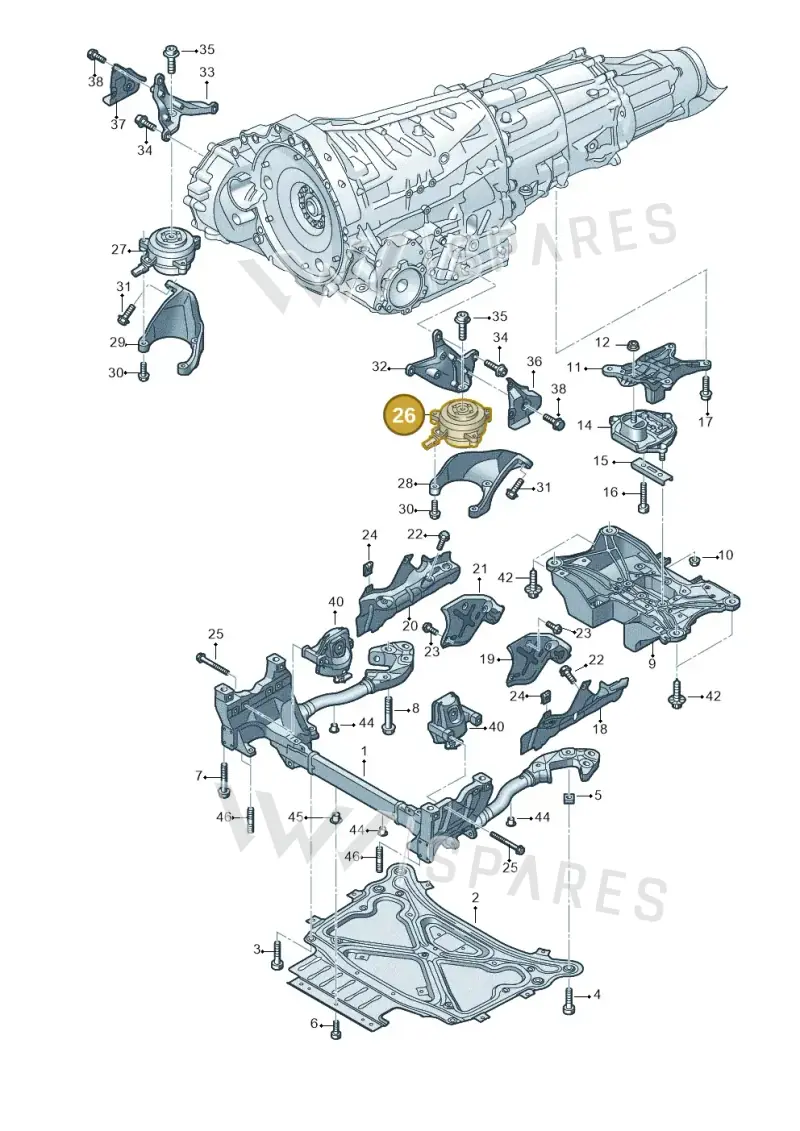 4M0399151K — Audi Q8 Quattro 3,0 (2018-) diagram 859399800, position 26