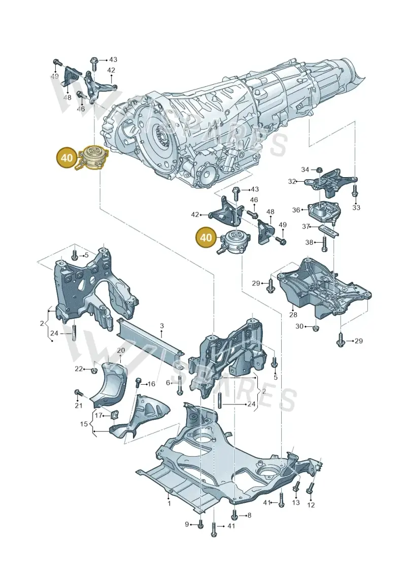 4M0399152M — Audi A8L (2017-2022) diagram 838399400, position 40