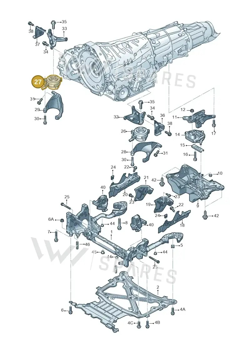 4M0399152M — Audi Q8 Quattro 3,0 (2018-) diagram 859399850, position 27