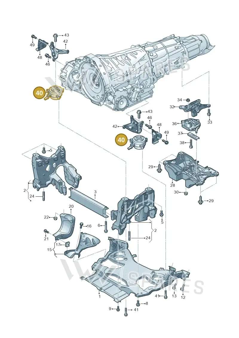 4M0399152Q — Audi A8L (2017-2022) diagram 838399400, position 40