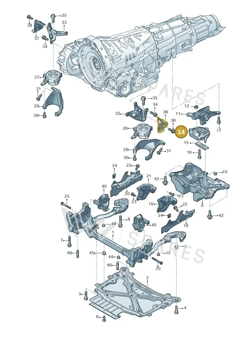 4M0399153AM — Audi Q7 (2015-2025) diagram 859399800, position 14