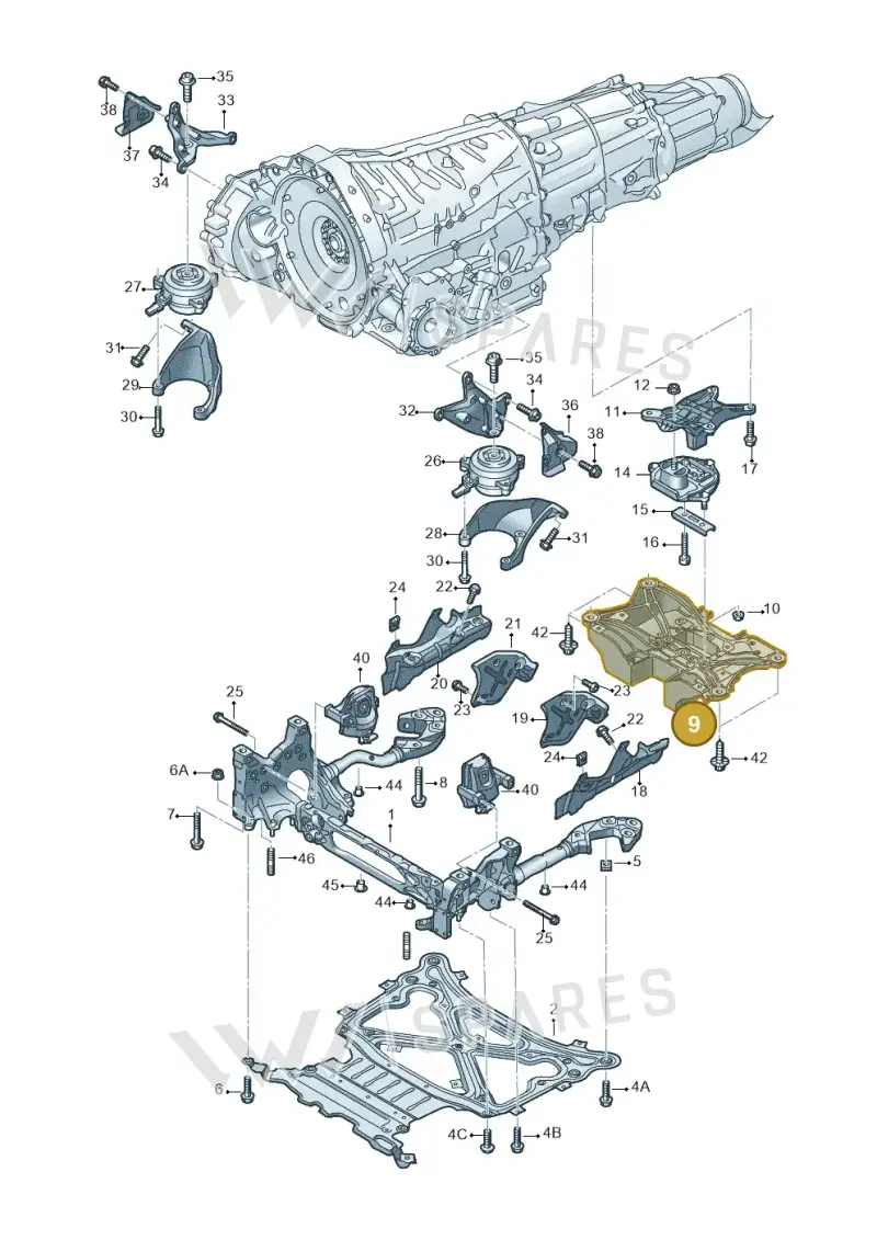 4M0399262C — Audi RS Q8 Quattro (2019-) diagram 859399850, position 9