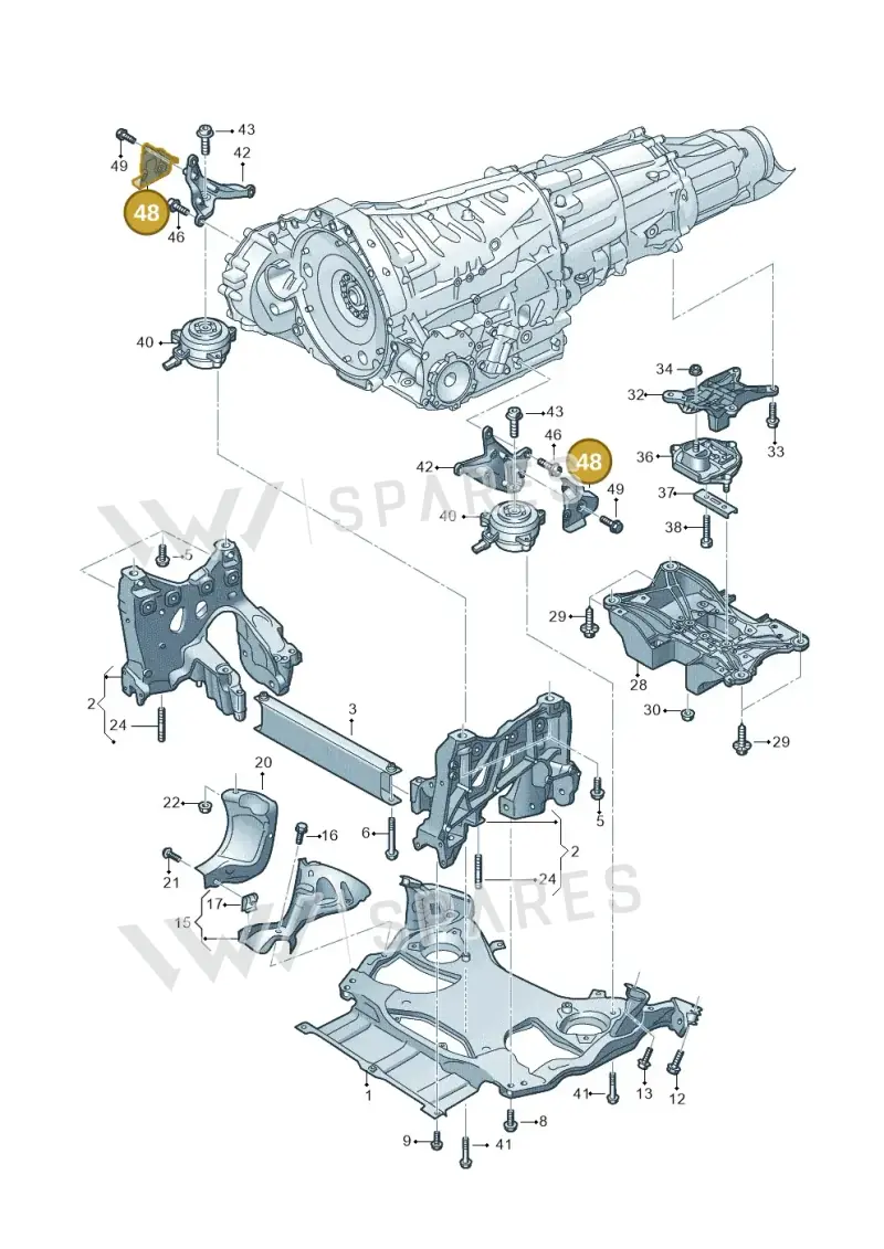 4M0399308C — Audi A8L (2017-2022) diagram 838399400, position 48