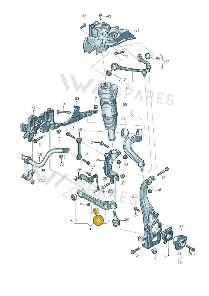 4M0407181 — Audi A8L (2017-2022) diagram 838407000, position 3