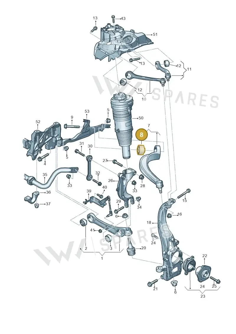 4M0407183B — Audi A8L (2017-2022) diagram 838407000, position 8