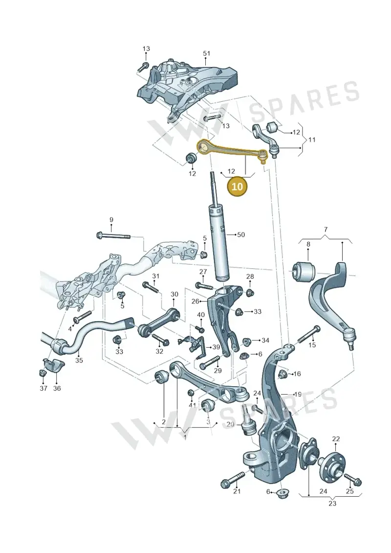 4M0407505F — Audi Q5 (2016-2020) diagram 896407000, position 10