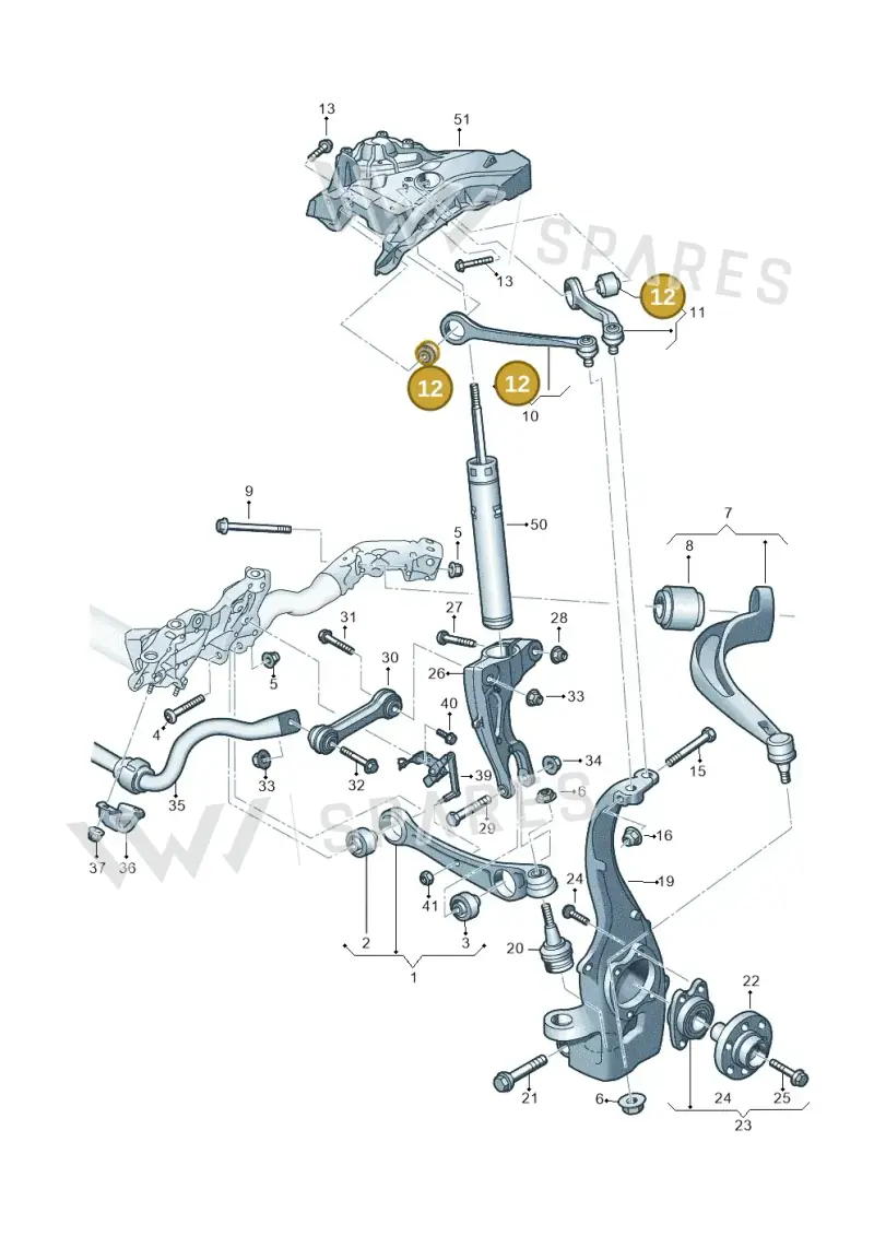 4M0407515D — Audi Q5 (2016-2020) diagram 896407000, position 12